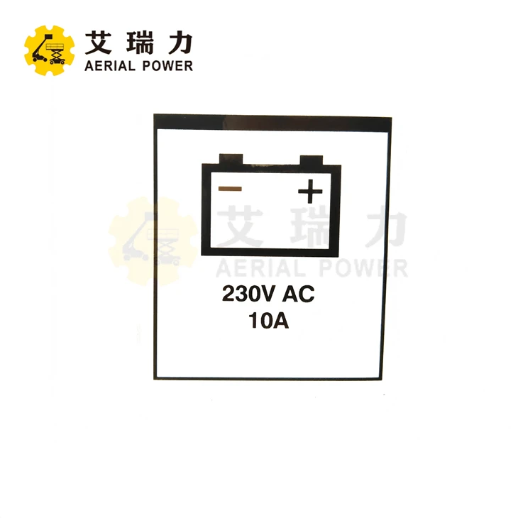 Decal Label Power to Charger 230v 43658 untuk Genie
